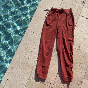 Stylish Lululemon Rust Red Athletic Pants